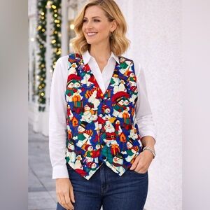 Smoke Valley Holiday Vest Ugly Christmas Vintage